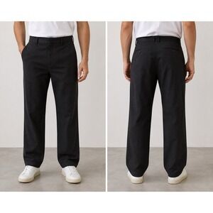 Express‎ Design Studio Dress Pants Mens 33X32 Black Wool Blend Producer